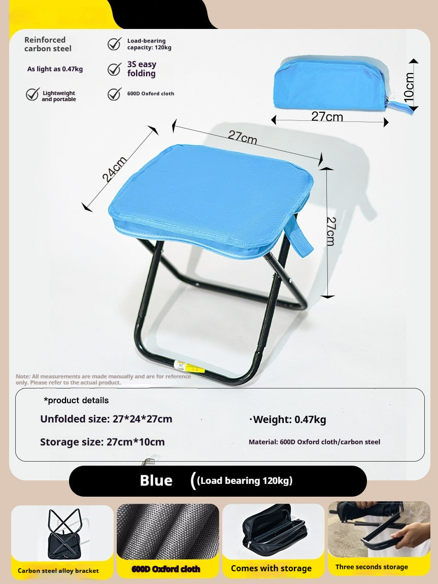 Outdoor Lightweight Foldable Camp Chair Stool in pouch