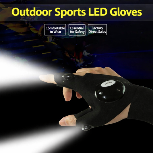 LED Half Finger Glove for Men and Women