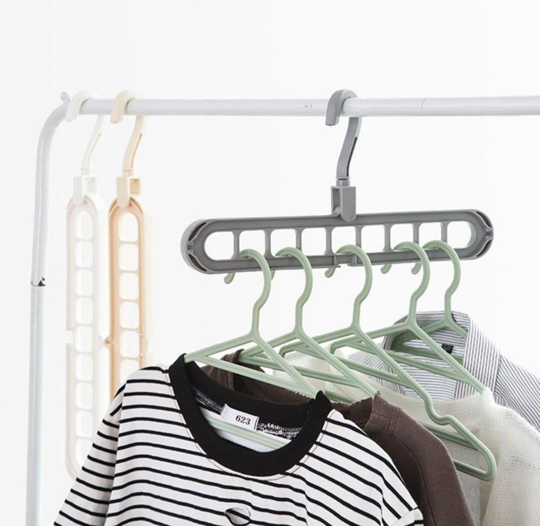 Multi-functional nine-hole clothes hanger