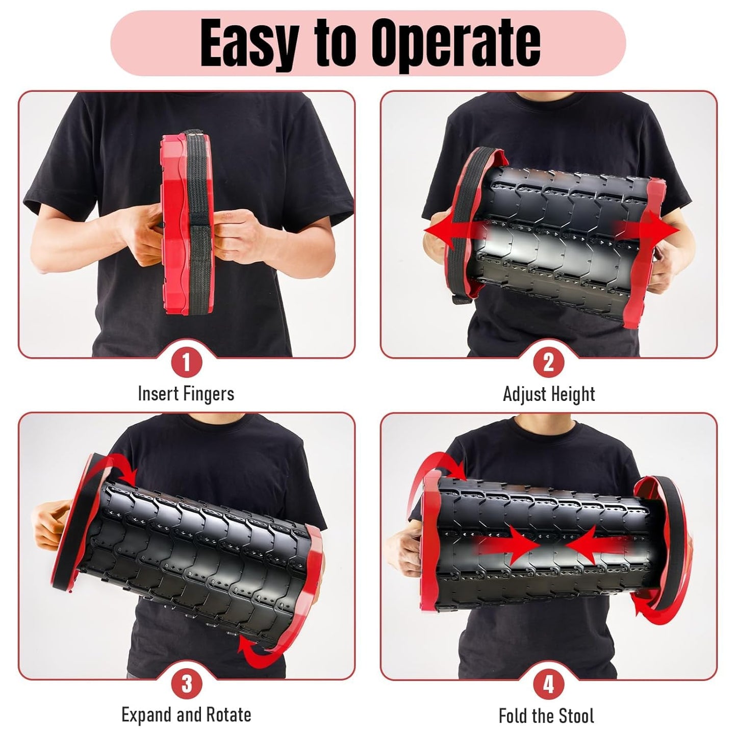 Outdoor Telescopic Plastic Folding Stool